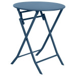 [Obrázek: Skládací kulatý stůl Greensboro - indigo (tmavě modrý)